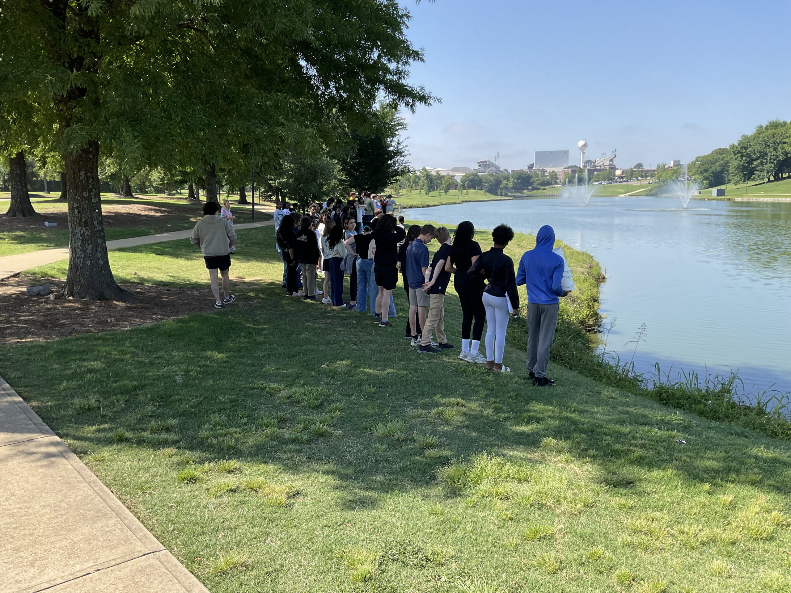 Students participating in a SEMILLAS activity