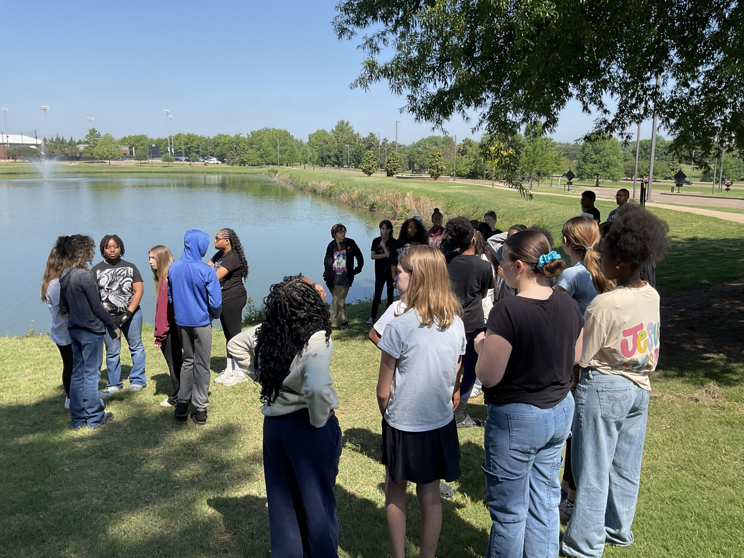 Students engaged in place-based science learning